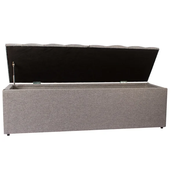 RECAMIER QUEEN PARIS CAPTON 1,50 LINHO CINZA