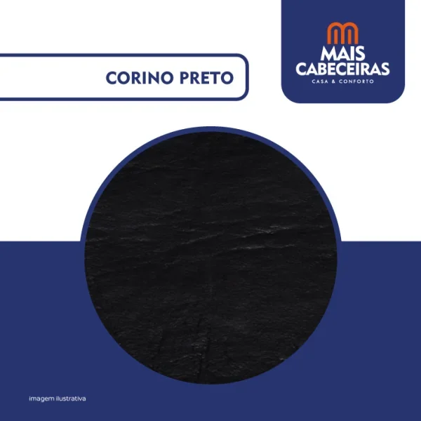 Cama Box Ba Queen 1,58 - TC: Corino Preto 1,58X1,98X0,39