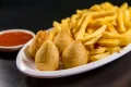 Porção Kids Meia de Fritas e 4 Salgados Porção Kids Meia de Fritas e 4 Salgados