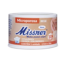 Fita Micropore Bege 2,5cm X 10m - Missner