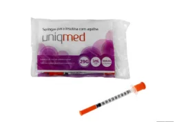 Seringa Insulina 1ml C/Agulha 12,7mm - Uniqmed