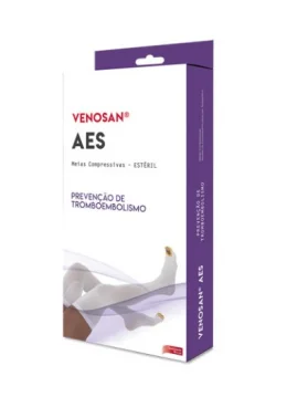 Meia De CompressEs Aes Agh 7/ 8 18mmhg Pequeno Branco P Aberto EstRil - Venosan