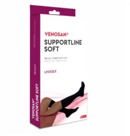 Meia De Leve CompressO Supportline Ad 3/4 18-22mmhg P Branca P Fechado - Venosan