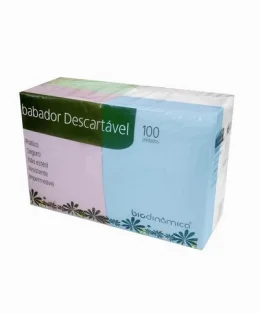 Babador Descartavel Com 100 Unidades  Sortido - Biodinamica