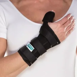 Tala Para Punho E Polegar Lona Preta Direita P - Chantal