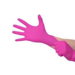 Luva Nitrilica Pp C/100 Rosa S/Po