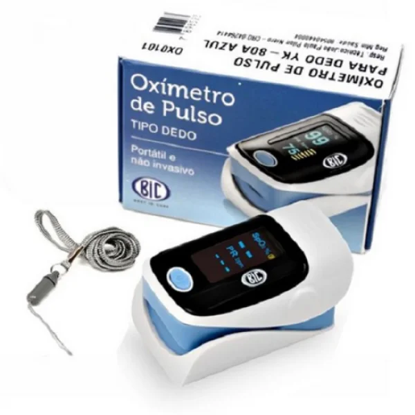 Aparelho Oximetro Pulso PortÁTil Azul Bic