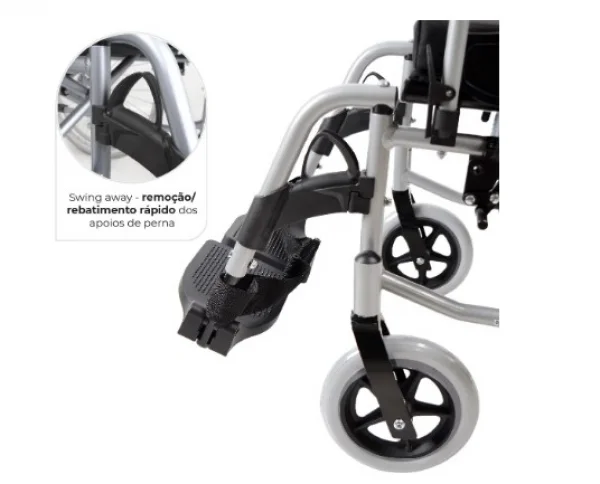 Cadeira Roda D600 T46 120kg Dellamed