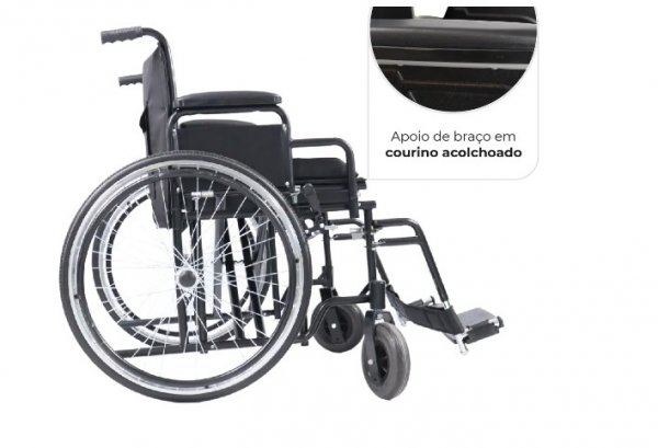 Cadeira Roda D500 Larg 60cm Max 180kg - Dellamed