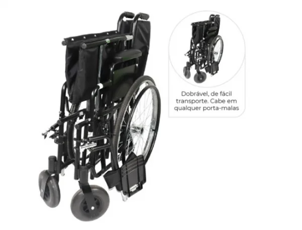 Cadeira Roda D500 Larg 60cm Max 180kg - Dellamed