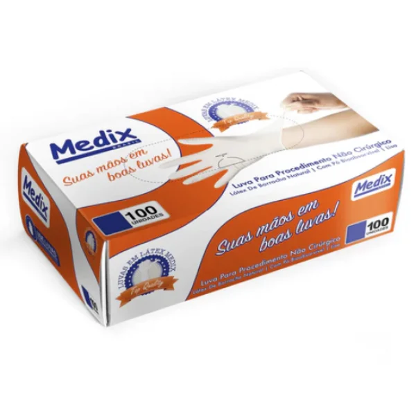 Luva Procedimento M C/100 Un Top Quality - Medix