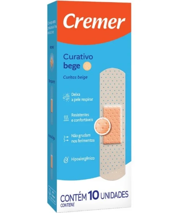 Band-Aid Bege C/10 Unidade - Cremercare