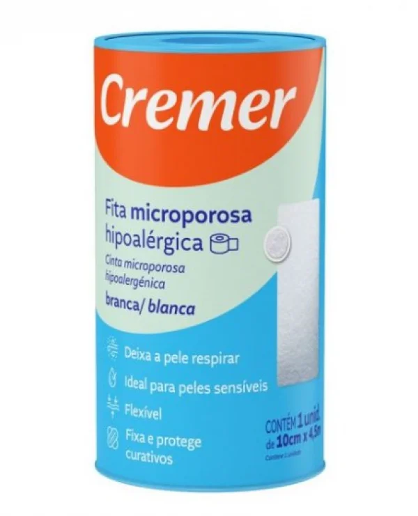 Fita Micropore Branca 10cmx4,5m - Cremer