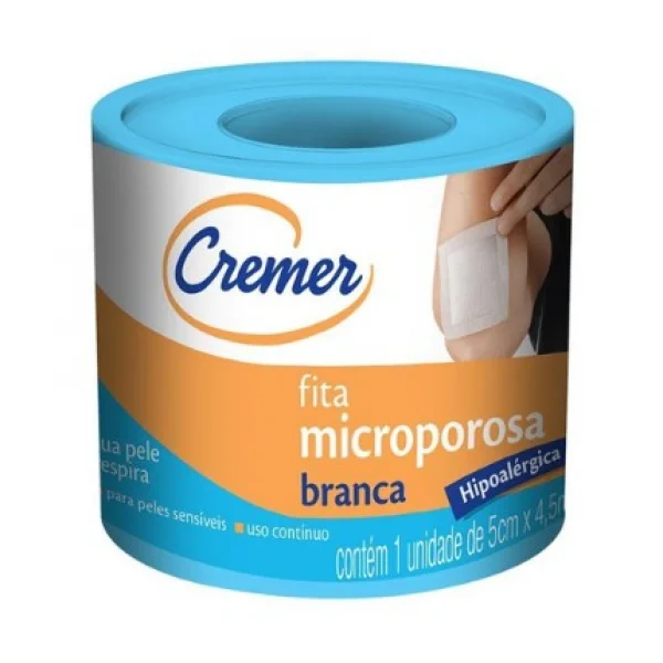 Fita Micropore Branca 5 Cm X 4,5m - Cremer