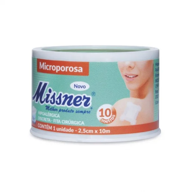 Fita Micropore Branca 2,5cm X 10m Missner
