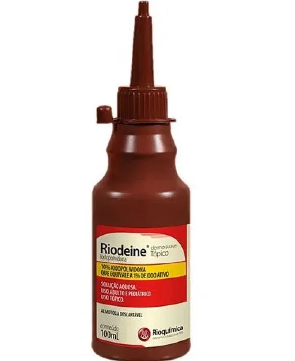 Riodeine - Iodopolividona Dermo Suave TÓPico Almotolia 100ml - Rioquimica