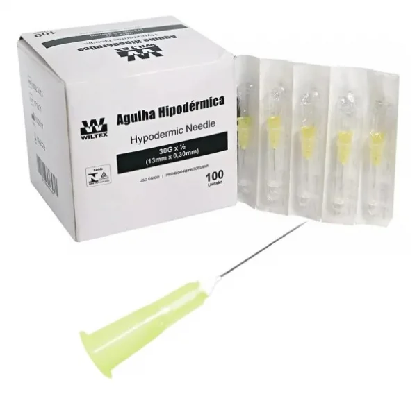 Agulha DescartÁVel 13x3 30g C/100 Unidade - Wiltex