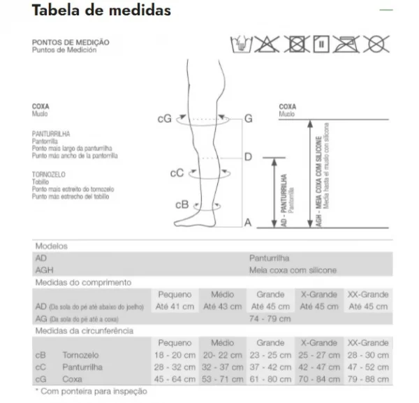 Meia De CompressÃO Aes Ad 3/4 18mmhg Grande Branco PÉ Aberto - Venosan