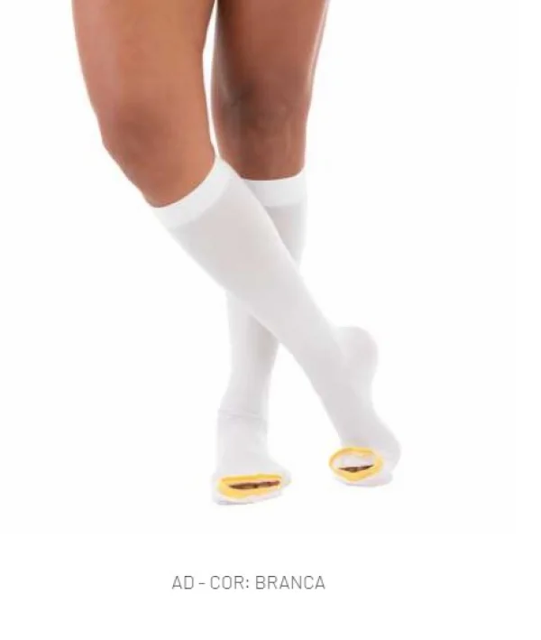 Meia De CompressÃO Aes Ad 34 Md 18mmhg Branco Pab Est Sg57002e - Venosan