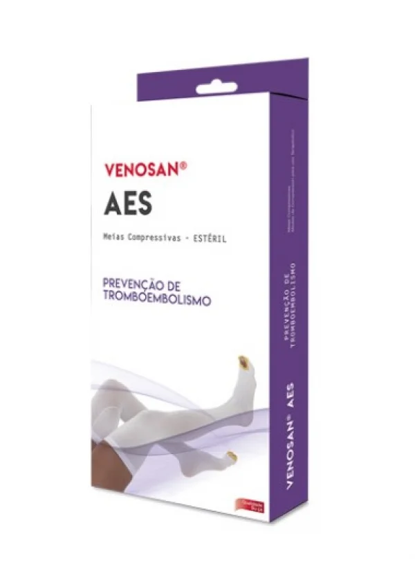 Meia De CompressÕEs Aes Agh 7/ 8 18mmhg Pequeno Branco PÉ Aberto EstÉRil - Venosan