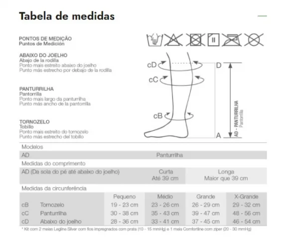 Meia De CompressÃO Ulcercomfort 3/4 G Curta Com Ziper - Venosan