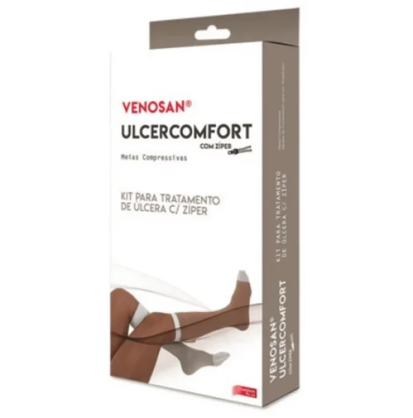 Meia De CompressÃO Ulcercomfort 3/4 M Longa Com Ziper - Venosan