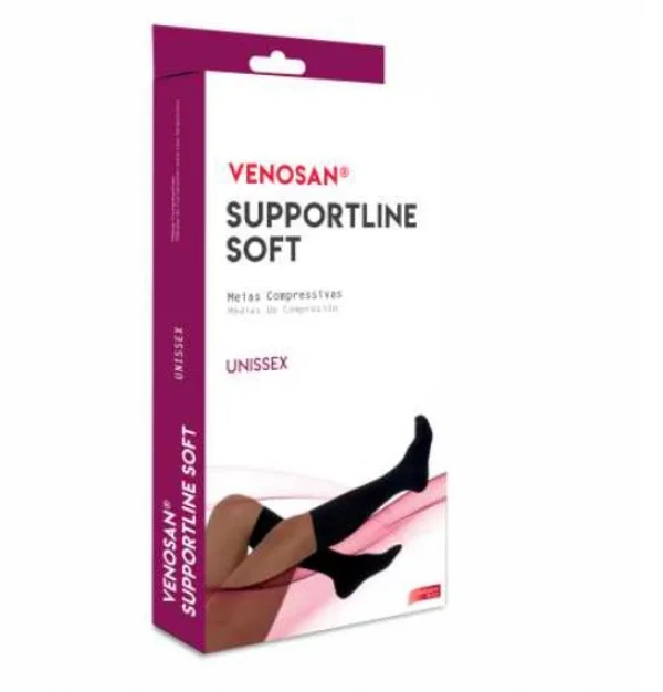 Meia De Leve CompressÃO Supportline Ad 3/4 18-22mmhg P Branca PÉ Fechado - Venosan