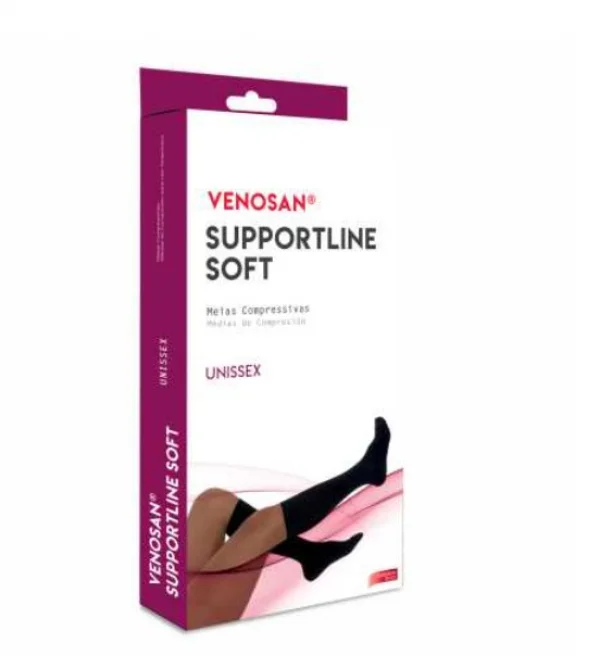 Meia De Leve CompressÃO Supportline Ad 3/4 18-22mmhg M Branco PÉ Fechado - Venosan