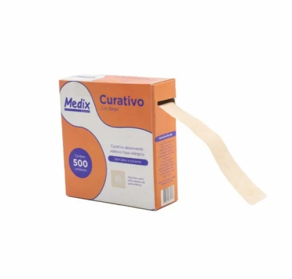 Curativo Redondo PÓS Coleta Bege C/500 Un - Medix
