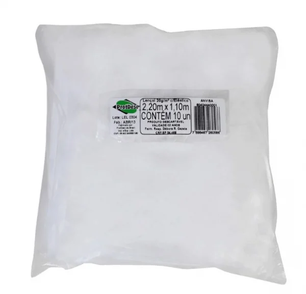 Lencol Desc Tnt C/Elast 2,20x1,10 Pct10 - Protdesc