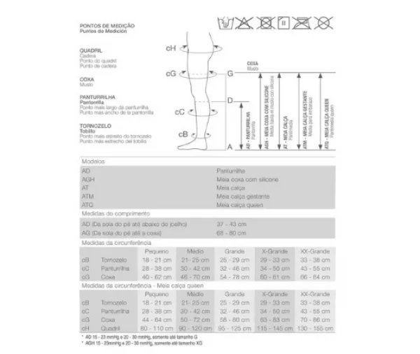 Meia Legline Ad 3/4 20- 30 PÉ Aberto Olinda - Venosan