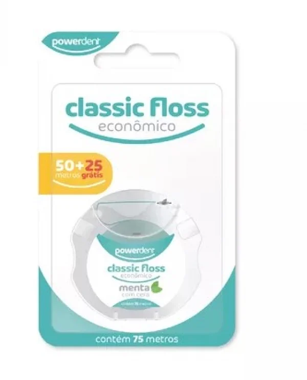 Fio Dental Hastes 75m Classic Floss Menta 2232 - Powerdent