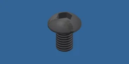 PARAFUSO ALLEN C/A M6X10 - ZINCO PRETO - ISO 7380 / 1993              