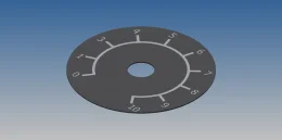 ESCALA DO POTENCIOMETRO - ALUM./ 0-10                                 
