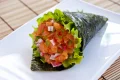 Temaki de Salmão com Maionese Temaki de Salmão com Maionese