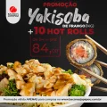 Yakisoba de Frango com 10 Hot Roll Yakisoba de Frango com 10 Hot Roll
