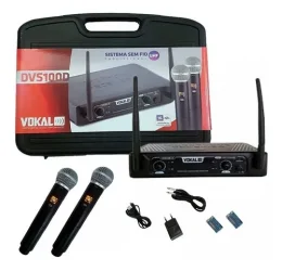 MICROFONE SEM FIO DVS100DM DUPLO MAO VOKAL