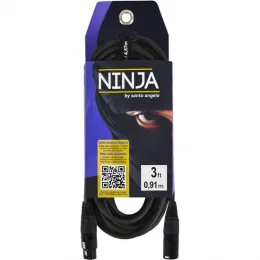CABO MICROFONE XLRM X XLRF 0,20MM 0,91MT NINJA SANTO ANGELO