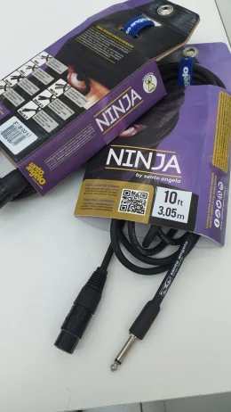 CABO MICROFONE P10 X XLRF 3,05M 0,20MM NINJA SANTO ANGLEO