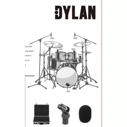 KIT MICROFONE P/ BATERIA 7 PC DYLAN