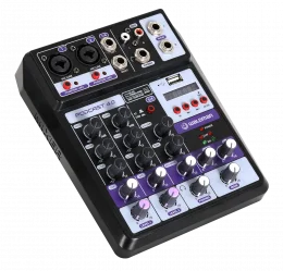 MESA DE SOM 4 CANAIS C/ INTERFACE PODCAST 4.0 WALDMAN