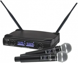 MICROFONE SEM FIO DUPLO MAO UH08MM LYCO