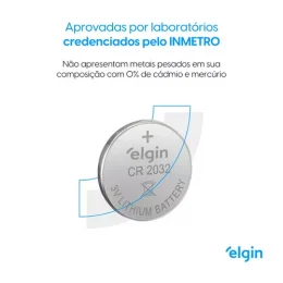 BATERIA 3V CR 2032 LITIO ELGIN - CADA