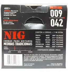 Encordoamento Guitarra 0,09 Nig