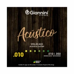 ENCORDOAMENTO VIOLAO 010 BRONZ 65/35 ACUSTICO GIANNINI