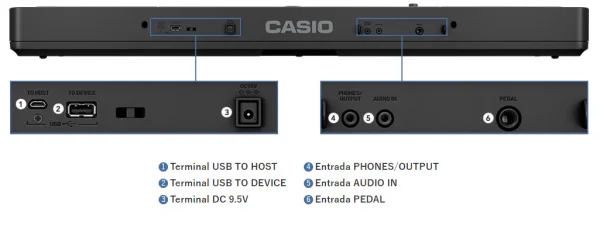 TECLADO MUSICAL CT-S400C2@BT-BR DIGITAL CASIO