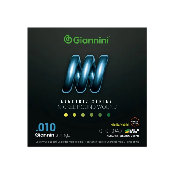 ENCORDOAMENTO GUITARRA HIBRIDA 0.10 GIANNINI