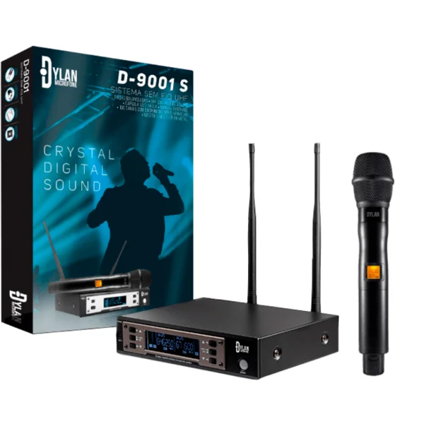 MICROFONE SEM FIO UHF 1 BASTÃO D-9001S DYLAN