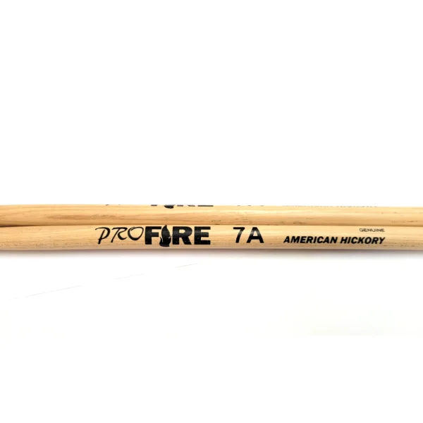 Baqueta 7a Ponta Madeira Natural Hickory Pro Fire