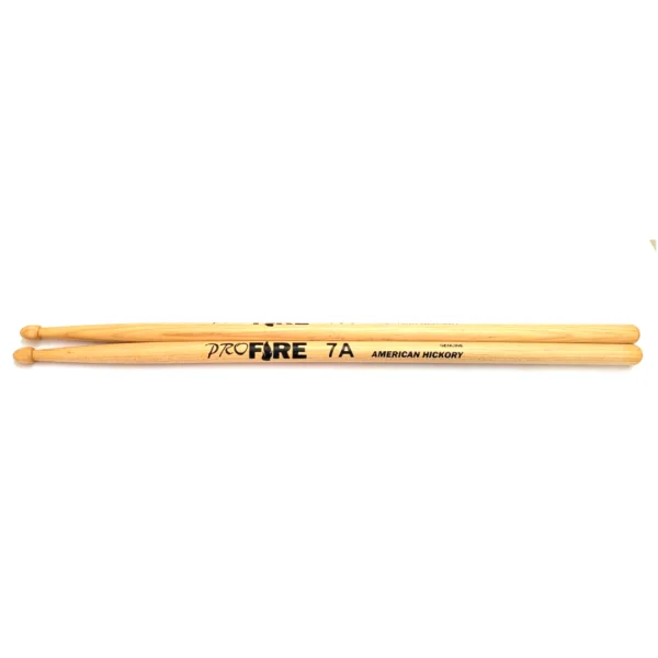 Baqueta 7a Ponta Madeira Natural Hickory Pro Fire